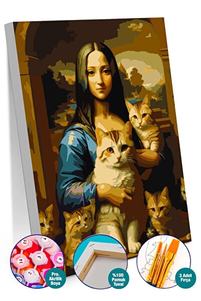 Picasso World Hobby Art Sayılarla Boyama Numaralı Tuval Seti Fırça Boya Dahil...