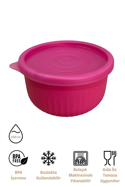 EVLE Vipahmet 0.50 Lt Pink Vacuum Storage Container