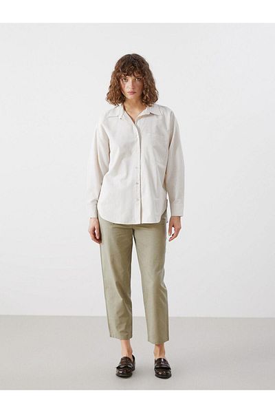 LC Waikiki Cămașă oversize pentru femei LCW Vision Linen Blend