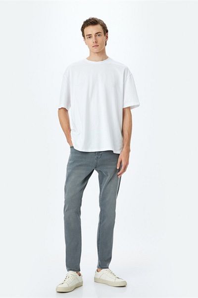 Koton Micheal Skinny Gray Men's Jean Pants 5Sam40051Id
