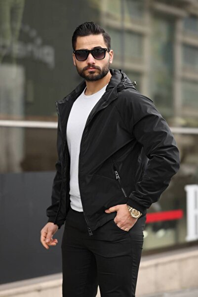 inpool Αδιάβροχο με κουκούλα αδιάβροχο - με φερμουάρ και ραβδώσεις, Standard Fit USE211