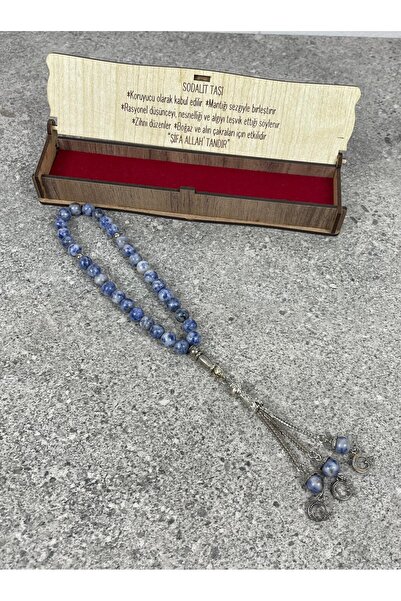 Sobe Hediyelik Sodalite Natural Stone Rosary 8mm