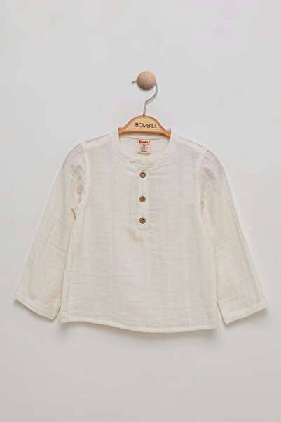 Bombili 3-Piece Boy's Set with Jacket, Trousers, Blouses, Muslin Fabric, Elastic Waist