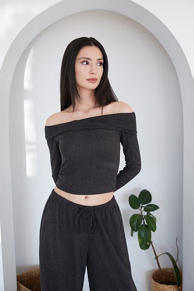 Fulla Moda Μπλούζα με γιακά Bürümcük Fabric Madonna