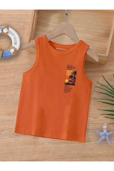 BENROMA 1 produs pentru achiziții de 6 și peste Tricou pentru copii fără mâneci imprimat cu personaj de desene animate