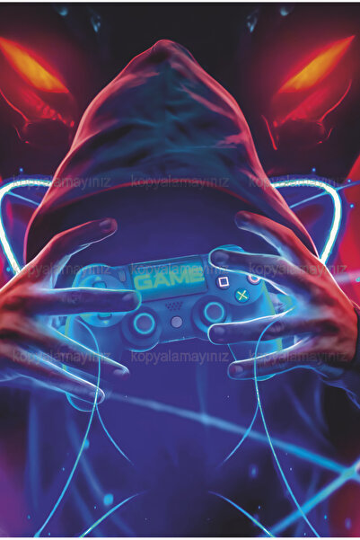 Hayat Poster pc ps mobil gamer gamer consola de jocuri decor acasă pictură poster retro din lemn