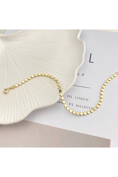 Kyver Dorika Bracelet Crushed Topknot Women's Bracelet Tarnish-Free Xuping 14K Gold 18cm