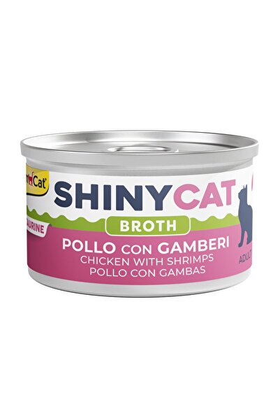 Gimcat Shinycat Broth (Sos İçinde) Karidesli Tavuklu Kedi Konservesi 70gr