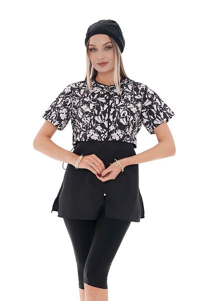 REMSA Ημίκλειστο Μαγιό Hijab 2508 Suna Μαύρο Α/Β