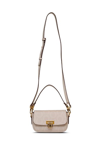 U.S. Polo Assn. Women's Messenger Bag Ecru - Us25155