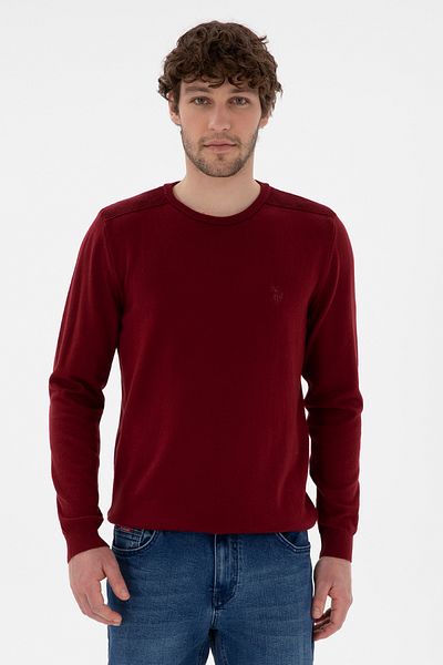 U.S. Polo Assn. Men's Burgundy Basic Sweater 50294740 -Vr014