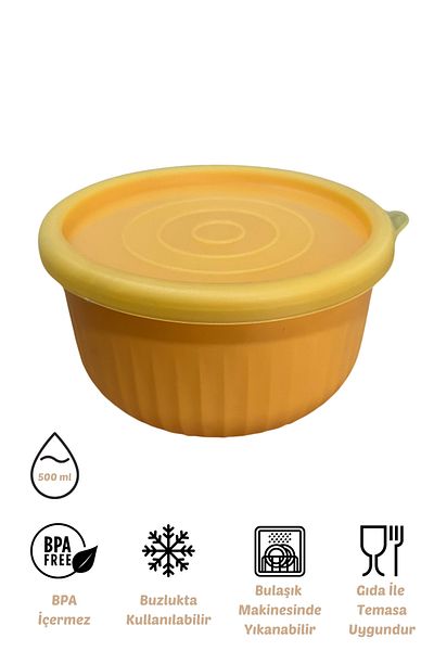 EVLE Vipahmet 0.50 Lt Yellow Vacuum Storage Container