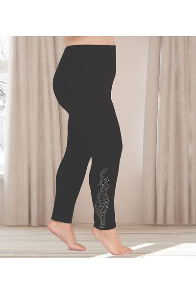 Lady Lingerie Jambiere de damă cu talie înaltă brodate cu piatră