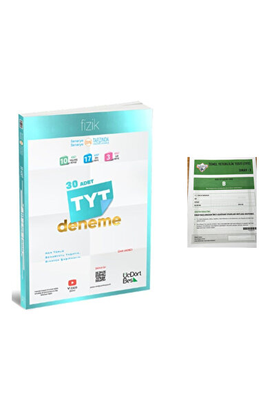 Üç Dört Beş Yayıncılık ÜçDörtBeş  Yaynları TYT  Fizik Branş Deneme