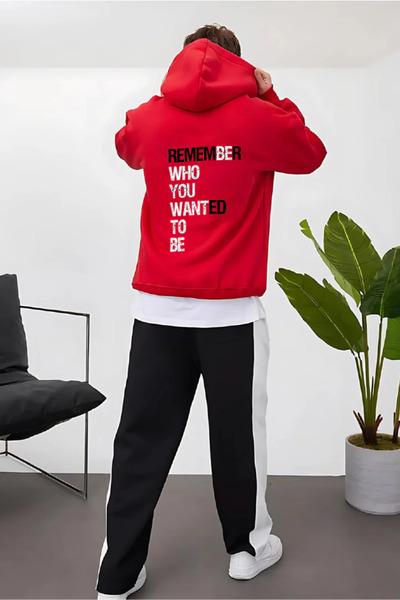 Wish BF Remember Baskılı Kapüşonlu Sweatshirt Hoodie