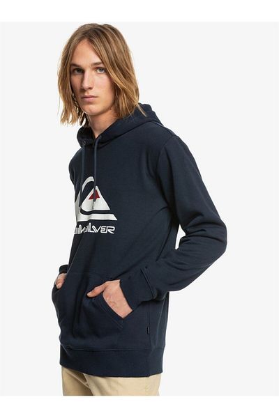 Quiksilver Ανδρικό μπλουζάκι με κουκούλα με μεγάλο λογότυπο Eqyft04450-byj0