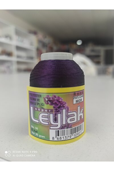 Leylak Polyester Yazma ve Havlu İpliği Patlıcan Moru