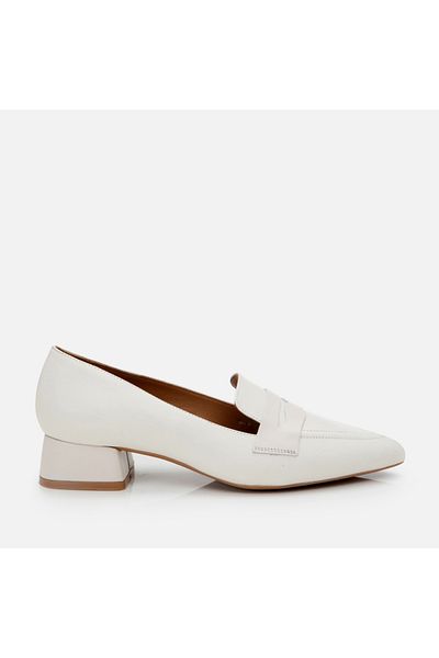Hotiç Genuine Leather Beige Women's Loafer