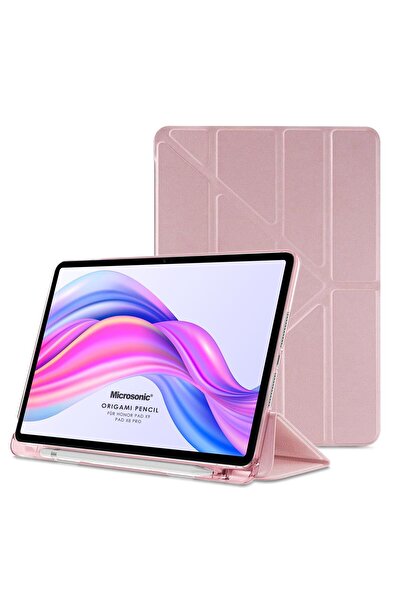 Microsonic Huawei MatePad 12 X Kılıf Origami Pencil Rose Gold