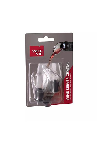 Vacu Vin Wine Serving Crystal Black (2 Pcs)