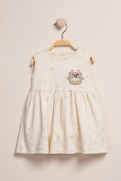 Baby Fou Desenli Kız Elbise