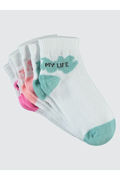 Civil Girls Set of 3 White Socks for Girls 2-12 Years Old