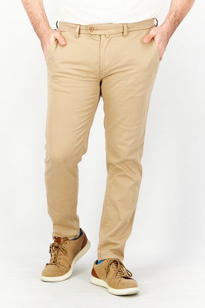 Sorbino Men Slim Fit Solid Chino Pant, Tan