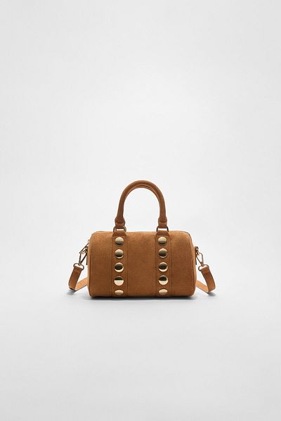Stradivarius Small studded bowling bag