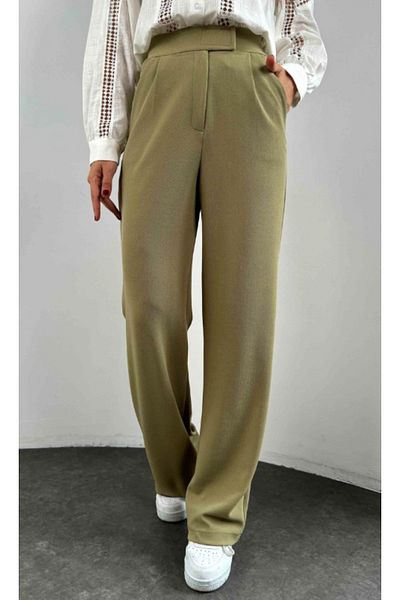VivaJoy Women's Lycra High Waist Velcro Palazzo Pants