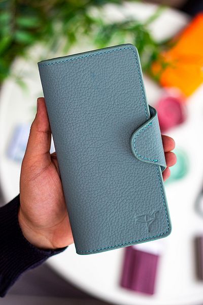 Garbalia Πορτοφόλι Martha Leather Unisex Mint Green Portfolio