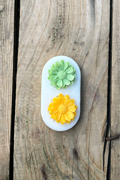 rufus concept Lotus Çiçeği Ikili Mum Kalıbı (SİLİKON) (1 ADET)