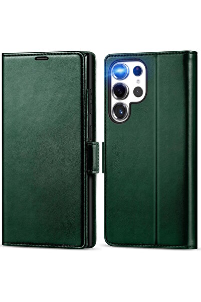 m.tk moveteck Galaxy S25 Ultra Kılıf 360 Tam Kaplar Deri Dokulu Kapaklı Cüzda...