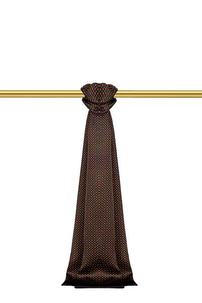 Bursa İpek Black Patterned Men's Silk Cashew