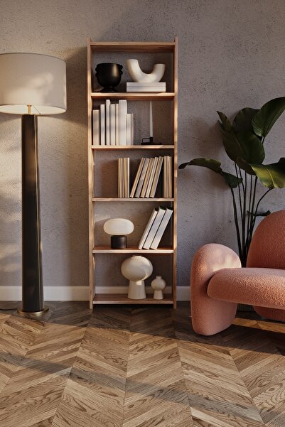 USTAELİ Breeze 5 Bölmeli Kitaplık - Atlantik Çam