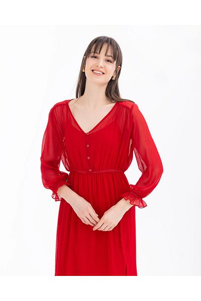 SEÇİL Rochie cu decolteu în V cu talie