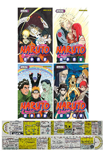 Gerekli Şeyler Yayıncılık Naruto 52-53-54-55. Ciltler Manga Seti + Mat. Öğret...
