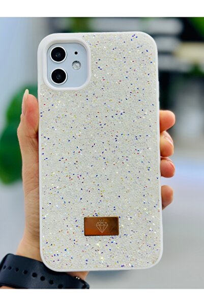 Go Aksesuar Iphone 11 Uyumlu Elmas Tasarımlı Taşlı Işıltılı Parlak Pırlanta Silikon Kılıf