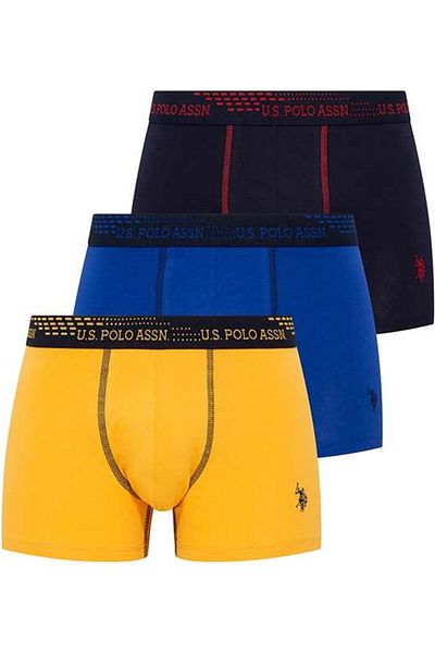U.S. Polo Assn. U.S. Polo Licensed 3-Piece Boxer Set - Sax/Yellow/Navy 8/0/1/7/8