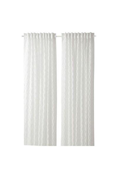 IKEA - SOTSTAVMAL, tül perde/2 kanat, beyaz, 145x300 cm