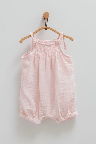 Caramell Floral Print Romper for Baby Girls - Rope Strap, 100% Cotton, Summer Season 2025