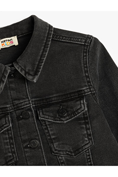 Koton Jachetă din denim cu mânecă lungă din bumbac