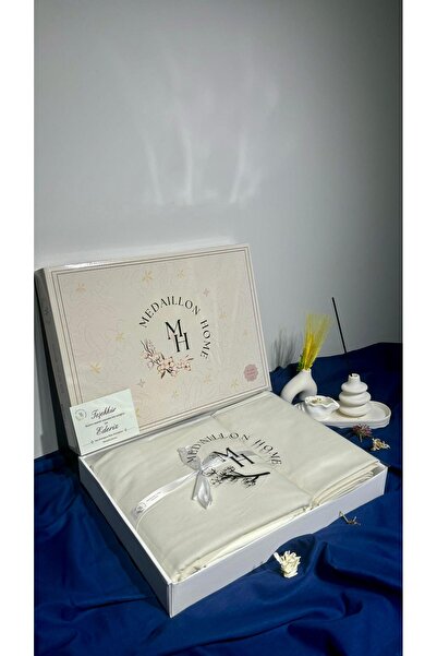 Medaillon Home Krémes 100% pamut dupla paplanhuzat szett