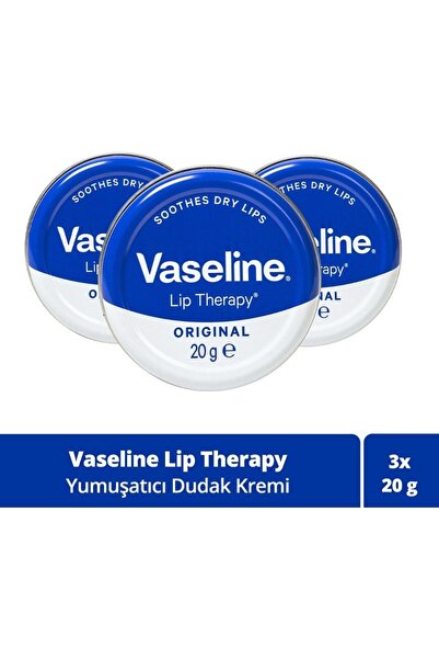Vaseline Lip Therapy Yumuşatıcı Dudak Kremi Original 20 G x3 Set