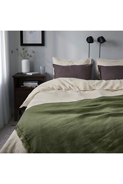 IKEA - DYTAG, örtü, gri-yeşil, 130x170 cm