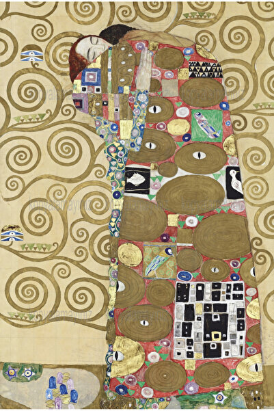 Hayat Poster Gustav Klimt Öpücük The Kiss versiyon ünlü ressam resimleri ev d...
