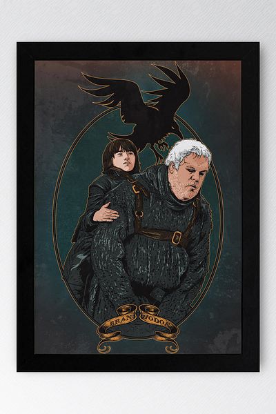 Saturn Game of Thrones Bran Hodor Framed Painting - Game of Thrones Tv Series Poster Painting