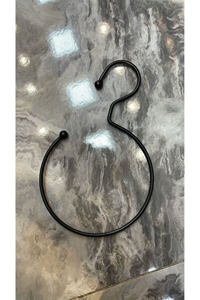 Genel Markalar Yuvarlak Metal Şal Askısı Siyah Renk