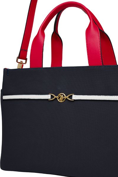 U.S. Polo Assn. Geantă de umăr pentru femei albastru-marin-roșu-alb Us25231
