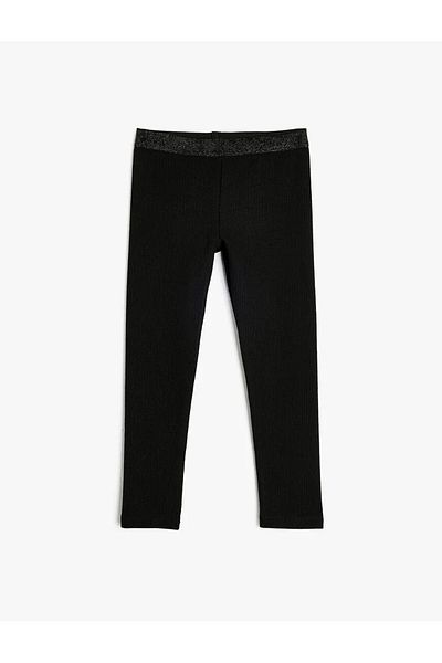 Koton Glitter Detailed Leggings - Elastic Waist