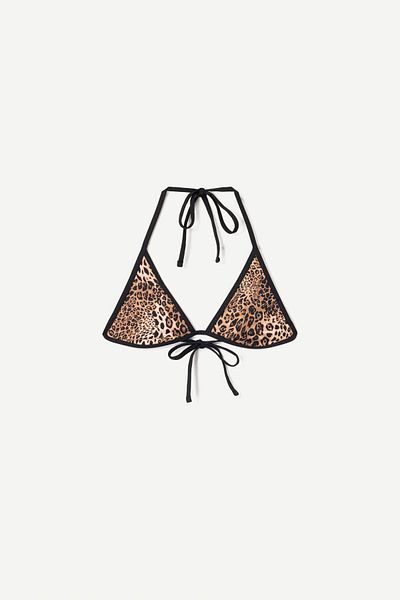 Bershka Animal print bikini top